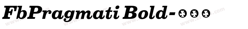 FbPragmati Bold字体转换